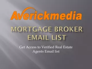 Mortgage Broker Email List