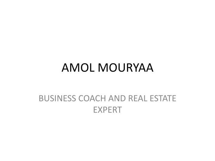 amol mouryaa