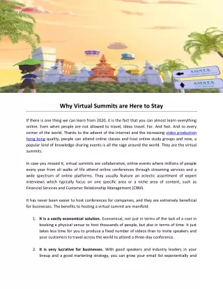 Why Virtual Summits are Here to Stay