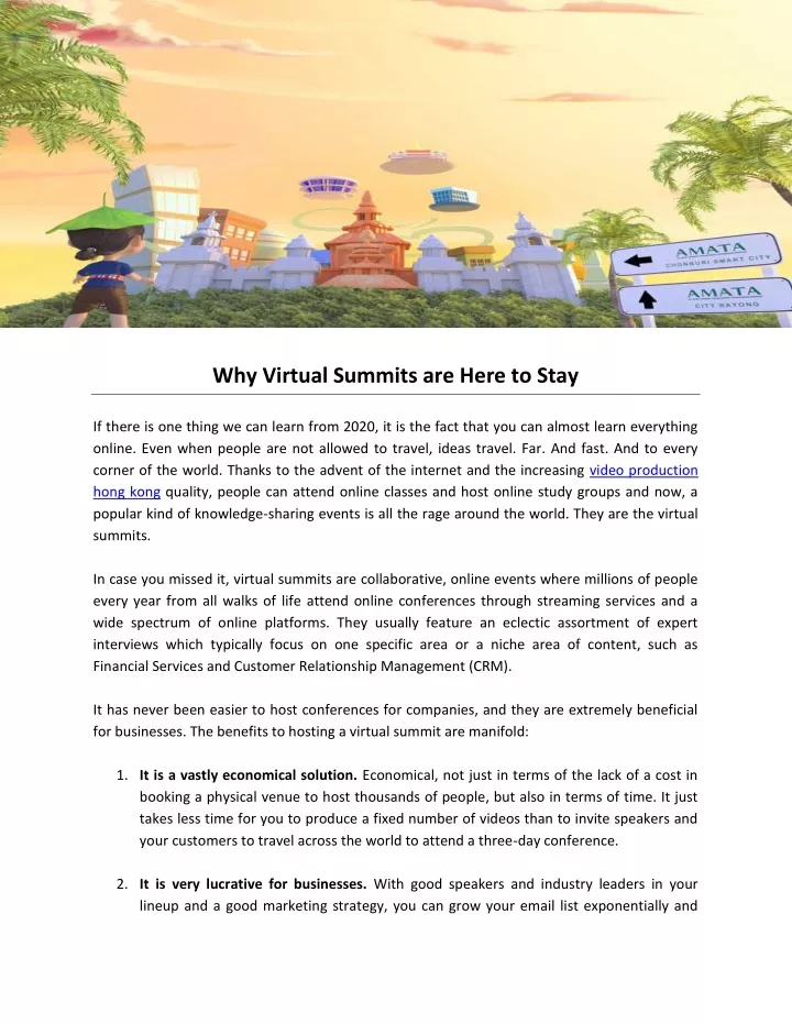why virtual summits are here to stay