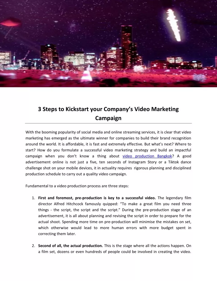 3 steps to kickstart your company s video