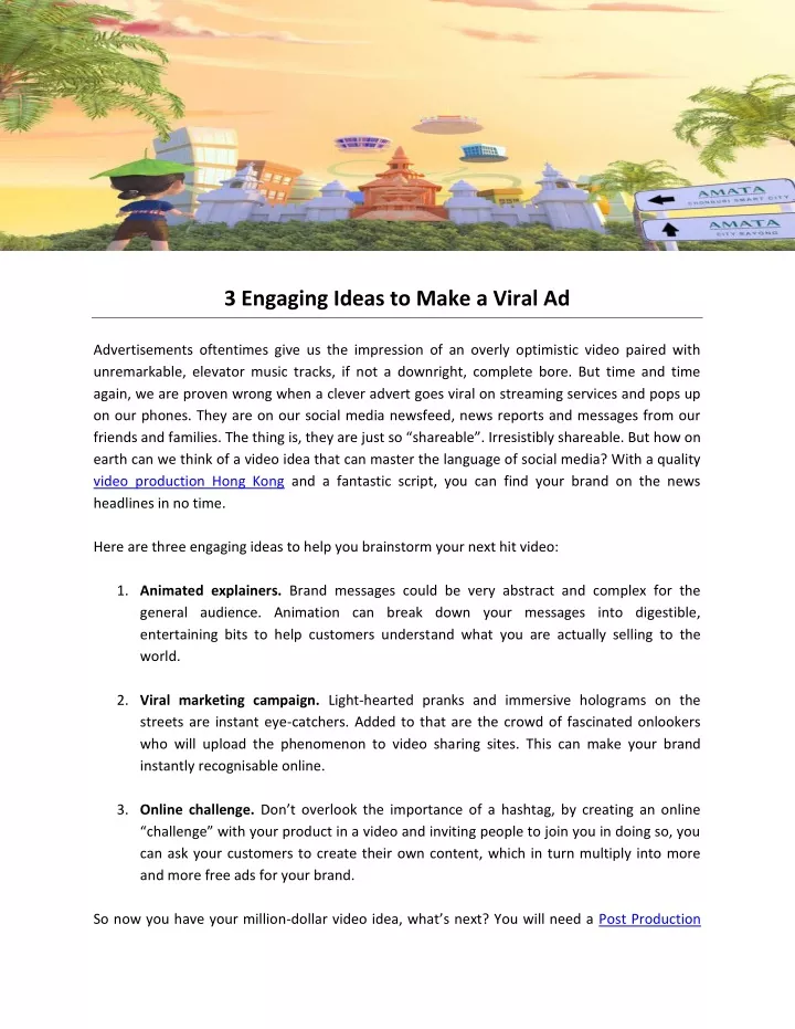 3 engaging ideas to make a viral ad