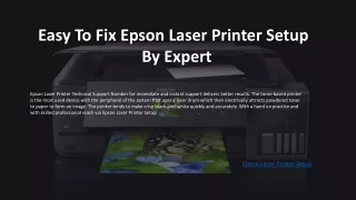 Easy To Fix Epson Laser Printer Setup By Expert