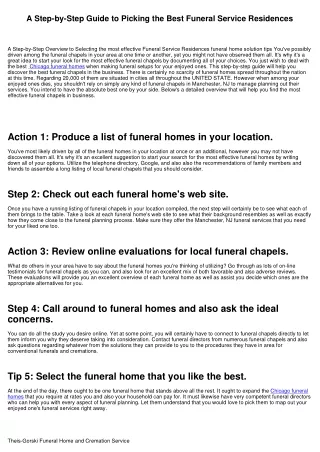 A Step-by-Step Guide to Selecting the most effective Funeral Service Houses