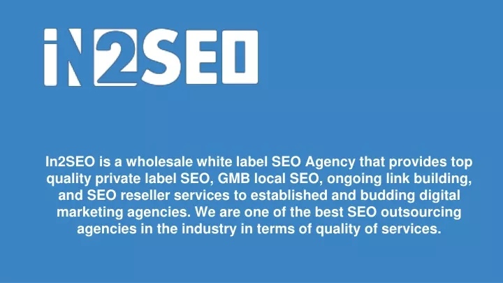 in2seo is a wholesale white label seo agency that