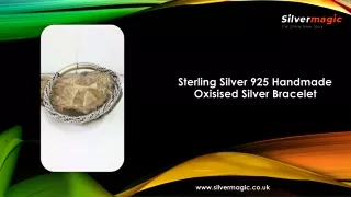 Sterling Silver 925 Handmade Oxisised Silver Bracelet