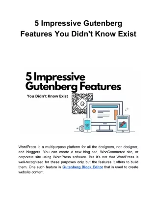 5 impressive gutenberg features you didn t know
