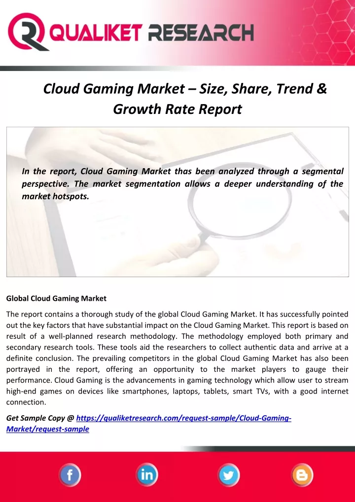 cloud gaming market size share trend growth rate