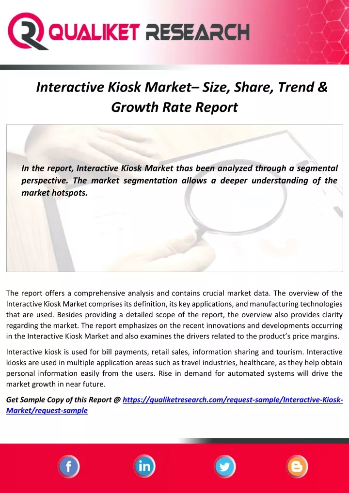 interactive kiosk market size share trend growth