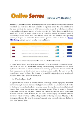 russia vps hosting