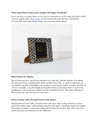 what makes photo frames such a popular gift