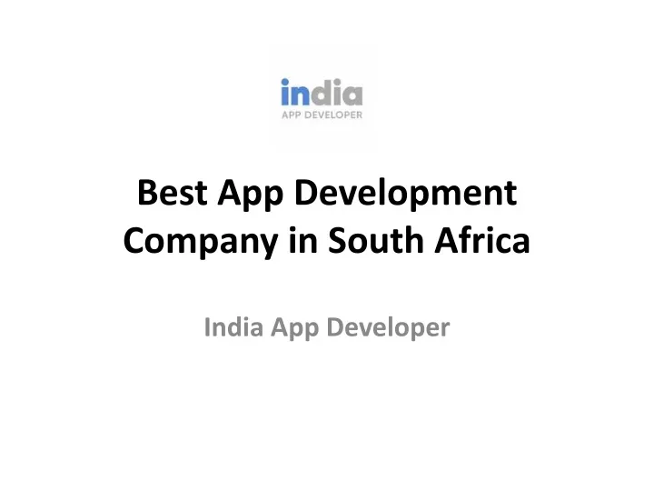 best app development company in south africa