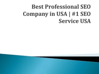 Best Professional SEO Company in USA | Best SEO Company in USA