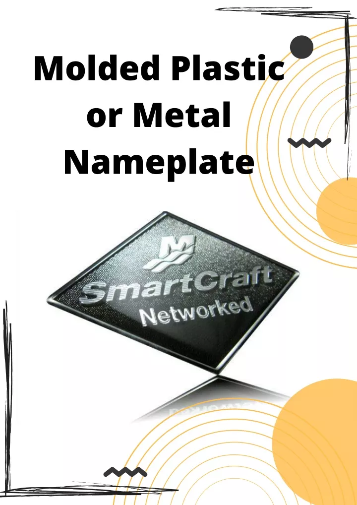 molded plastic or metal nameplate