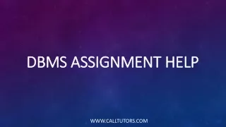dbms assignment help