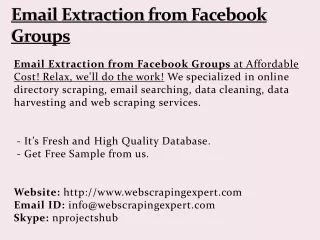 email extraction from facebook groups