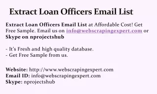 extract loan officers email list