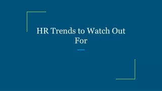 hr trends to watch out for