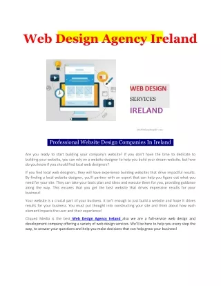 Web Design Agency Ireland