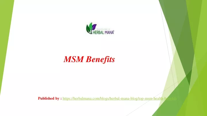 msm benefits