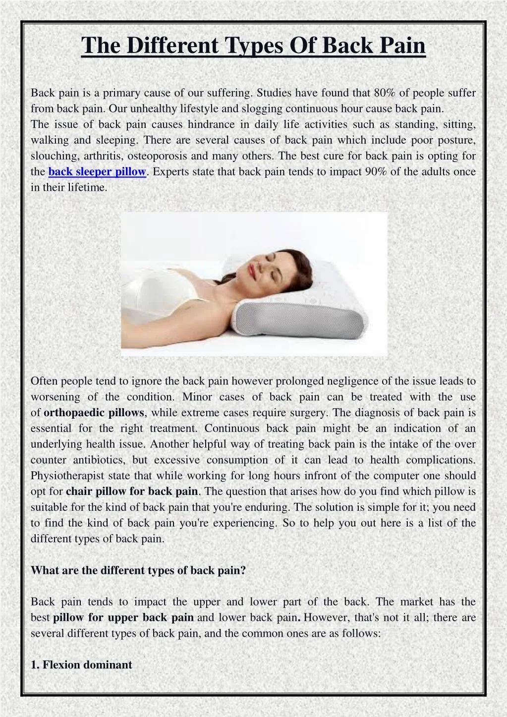 PPT - The different types of back pain PowerPoint Presentation, free ...
