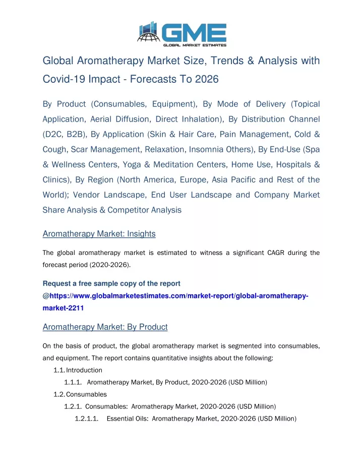 global aromatherapy market size trends analysis