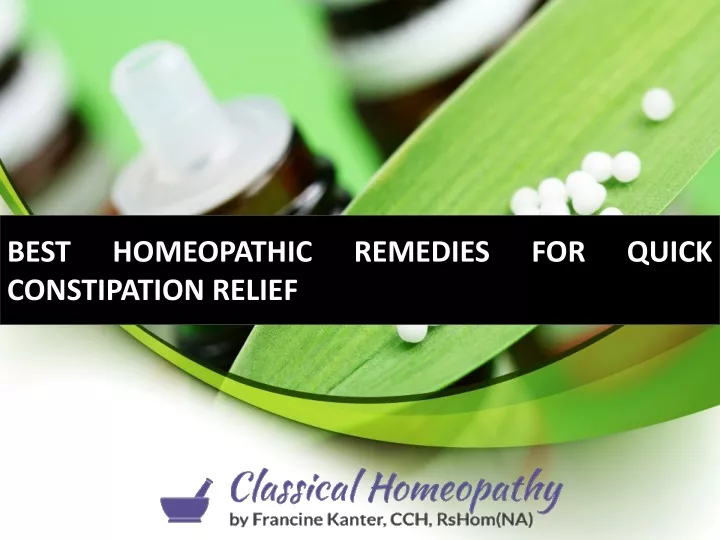 best homeopathic remedies for quick constipation