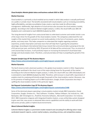 cloud analytics market global status and business