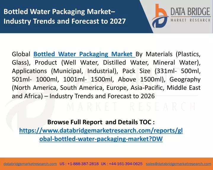 bottled water packaging market industry trends