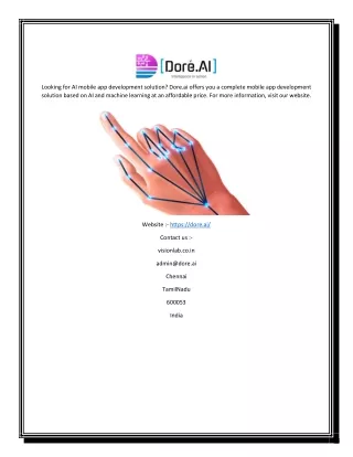 Ai Mobile App Development Solutions | Dore.ai