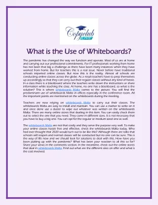 What is the Use of Whiteboards?