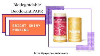 Natural Eco-Friendly Paper Deodorant