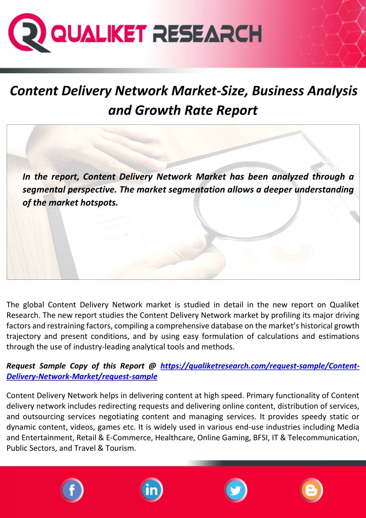 content delivery network market size business