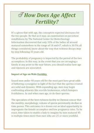 How Does Age Affect Fertility | Dr. Uday Thanawala