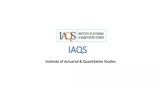 Actuary Science Course in Mumbai, India -  IAQS Institute