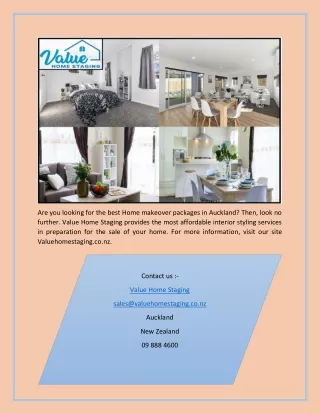 Get Home Makeover Packages Auckland | Value Home Staging