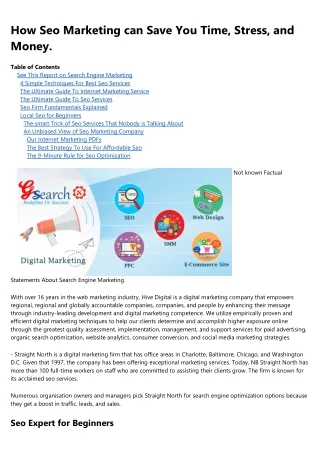 how seo marketing can save you time stress
