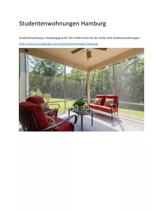studentenwohnungen hamburg