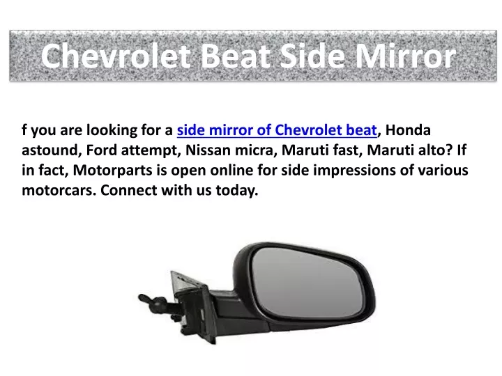 chevrolet beat side mirror
