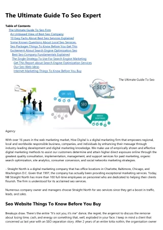 the ultimate guide to seo expert