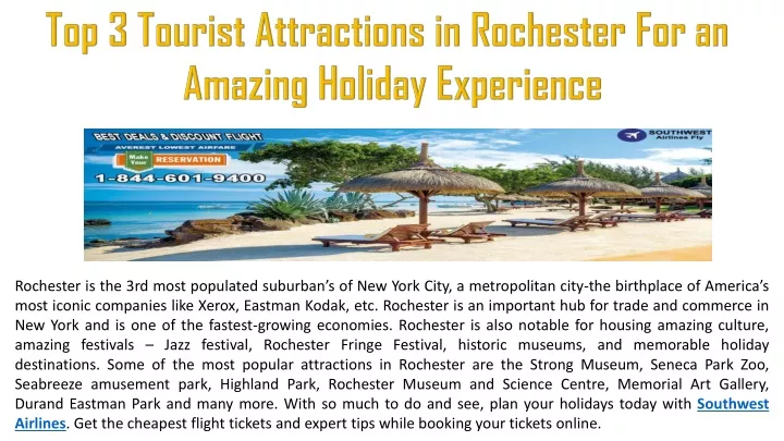 top 3 tourist attractions in rochester