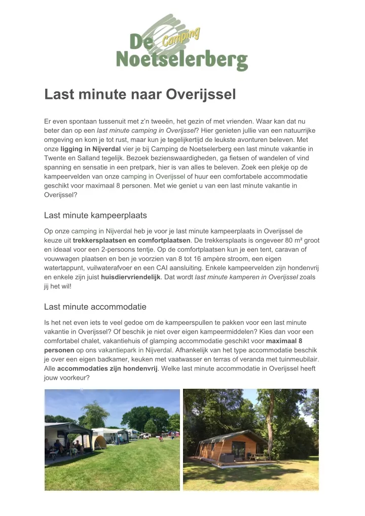 last minute naar overijssel