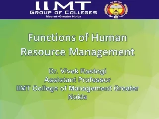 Functions of Human Resource Management