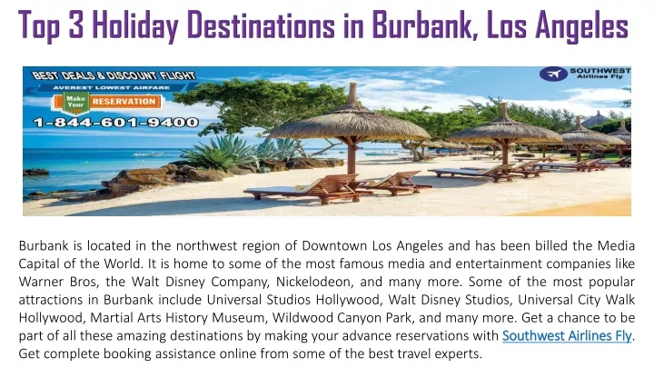 top 3 holiday destinations in burbank los angeles