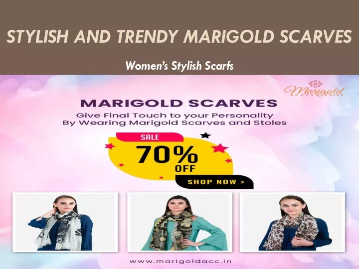stylish and trendy marigold scarves