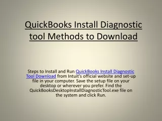 quickbooks install diagnostic tool methods to download