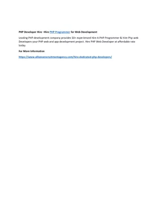 php developer hire hire php programmer