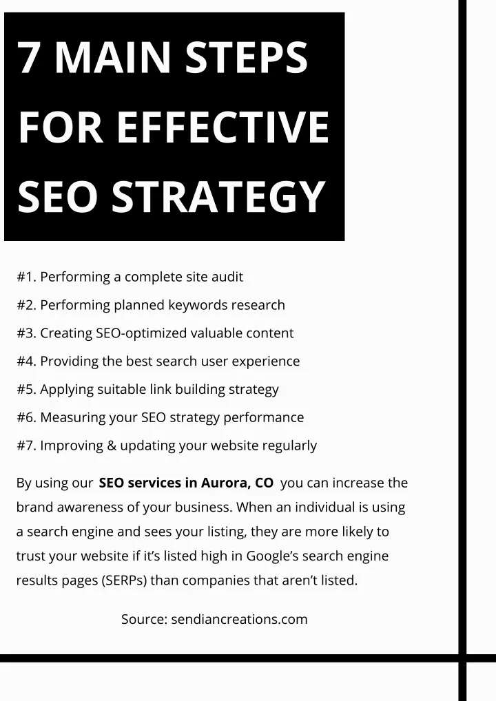 7 main steps for effective seo strategy