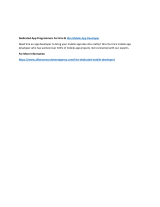 dedicated app programmers for hire hire mobile