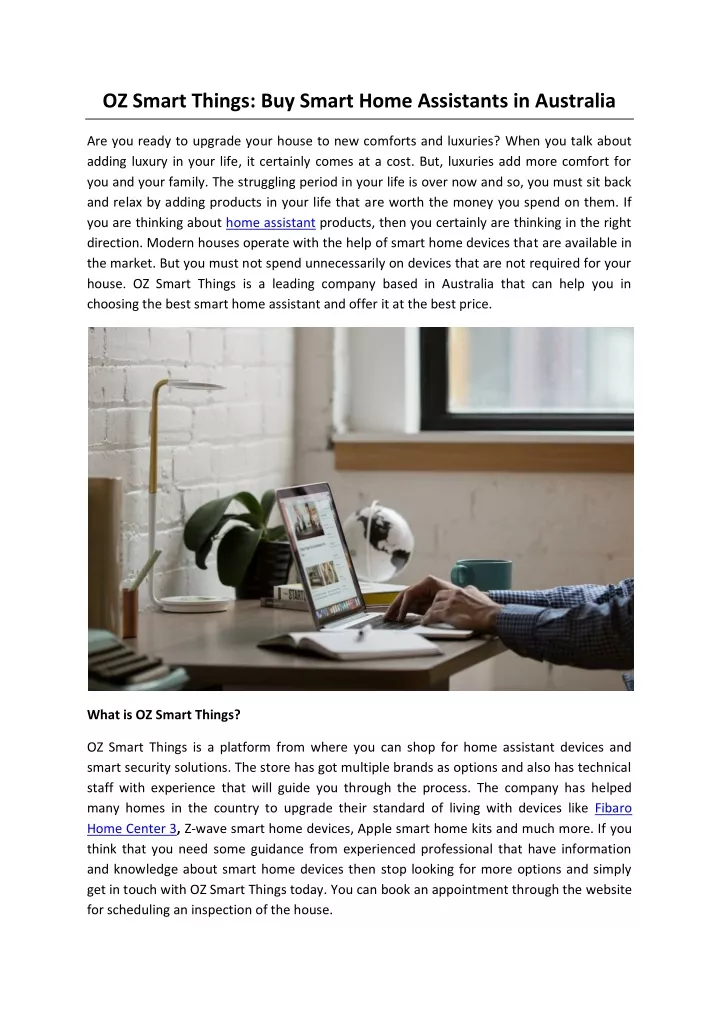 oz smart things buy smart home assistants